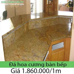 Bếp đá hoa cương granite tự nhiên  được sự sạch sẽ và thoáng mát chất liệu này